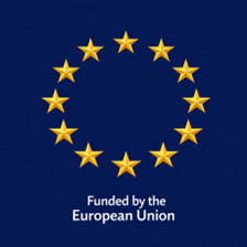 Image D — EU flag with small text on dark background